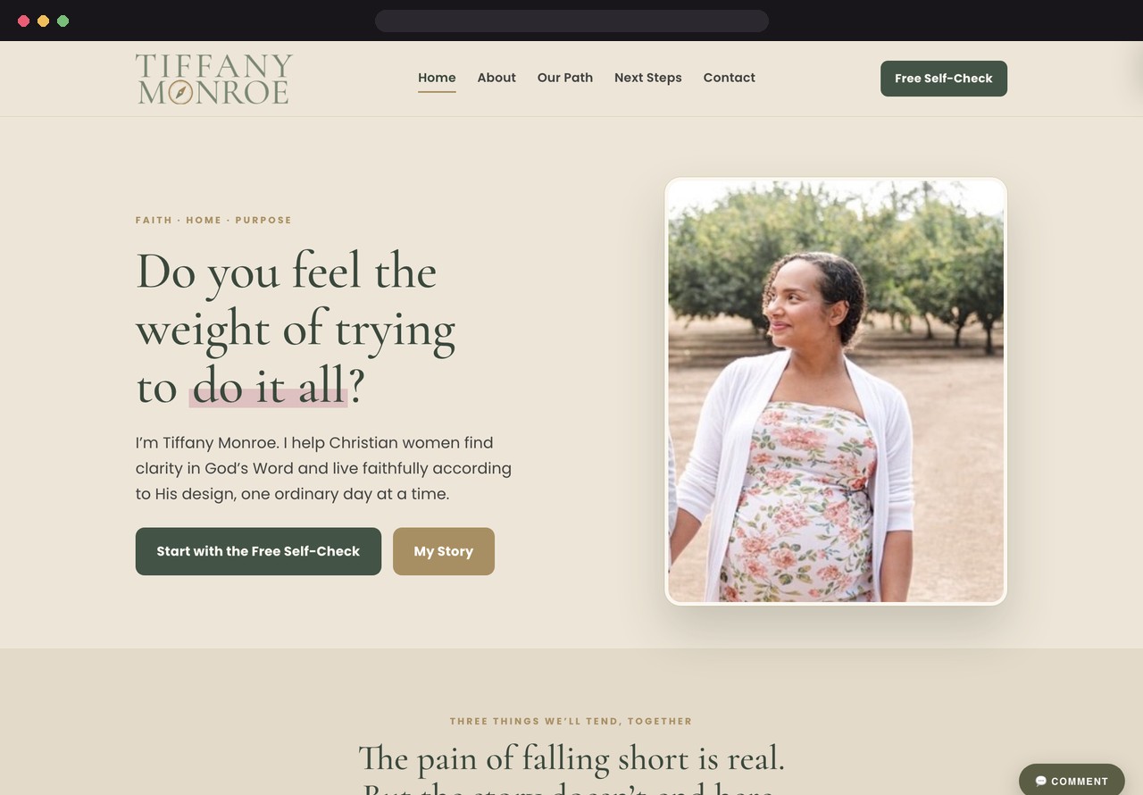 Tiffany Monroe website in development by Firestarter