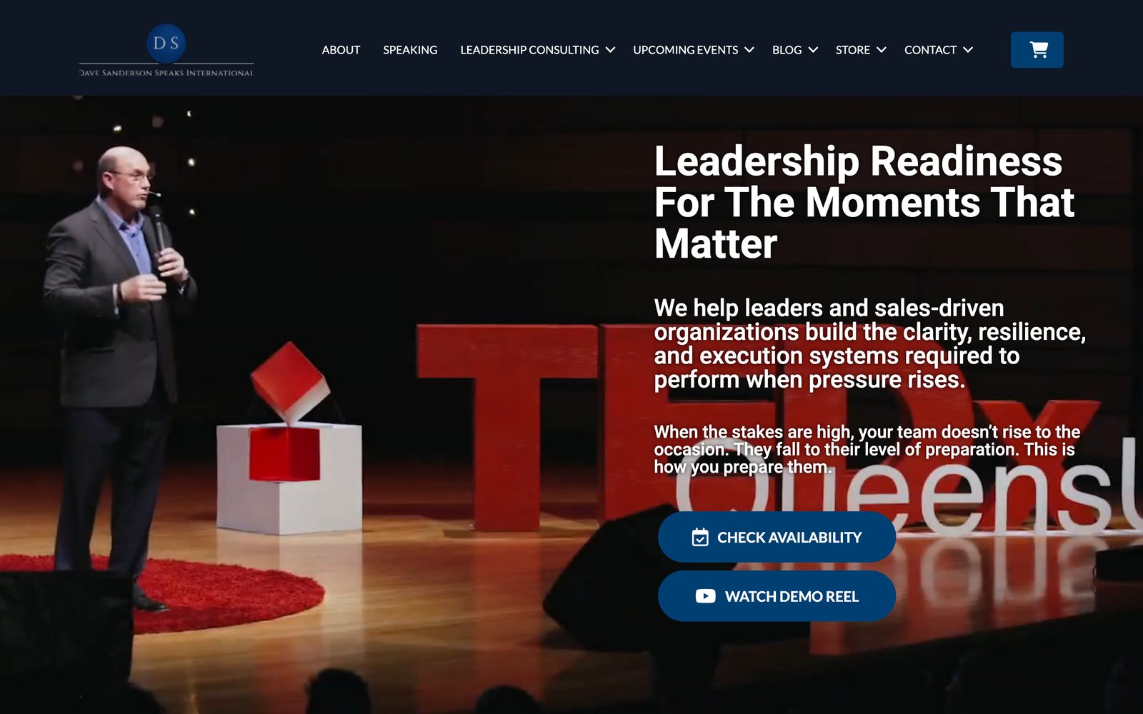 Dave Sanderson&rsquo;s website as it stands today
